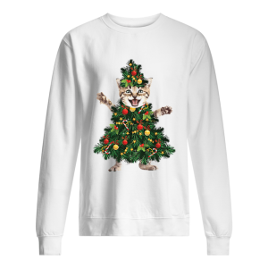 Cat pine Christmas tree shirt