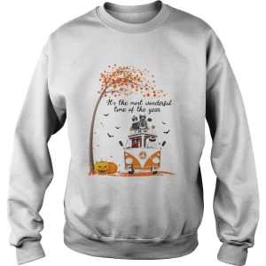 Cat riding peace its the most wonderful time of the year leaves tree shirt