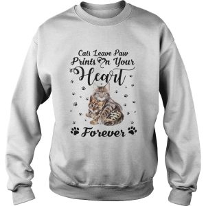 Cats Leave Paw Prints On Your Heart Forever shirt 2