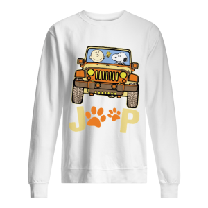 Charlie Brown and Snoopy Jeep paw dog shirt 2