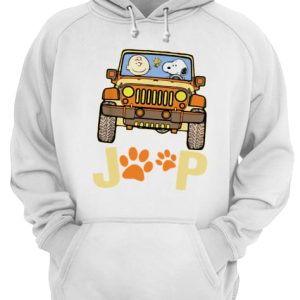 Charlie Brown and Snoopy Jeep paw dog shirt 3