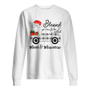 Christmas Blessed To Be Called Mom amp Mawmaw Elephant Truck T Shirt 2