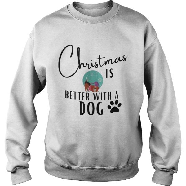 Christmas If Better With A Dog Paw shirt