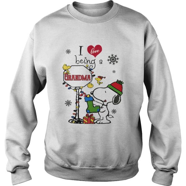 Christmas Snoopy I love being a grandma shirt