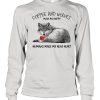 Coffee and wolves make Me happy humans make my head hurt shirt