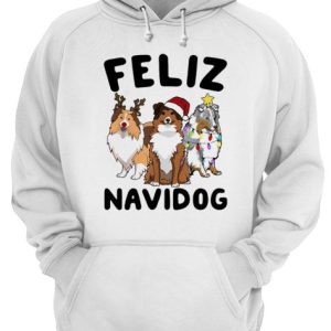 Collie Feliz navidog Christmas shirt 3