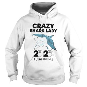 Crazy Shark lady mask 2020 quarantined toilet paper shirt