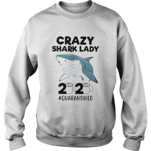 Crazy Shark lady mask 2020 quarantined toilet paper shirt