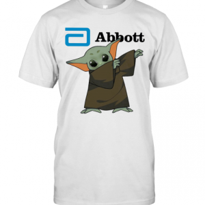 Dabbing Baby Yoda Mask Abbott Logo Coronavirus T-Shirt