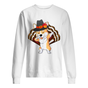 Dabbing Corgi Turkey Thanksgiving Gift shirt 2