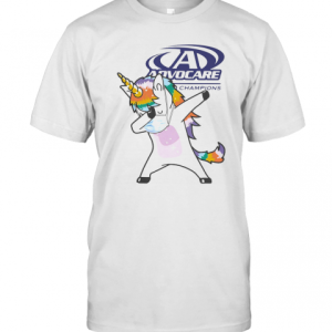 Dabbing Unicorn Mask Advocare We Build Champions Logo Coronavirus T-Shirt