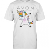 Dabbing Unicorn Mask Avon The Company For Women Logo Coronavirus T-Shirt