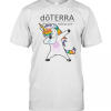 Dabbing Unicorn Mask Doterra Wellness Advocate Logo Coronavirus T-Shirt