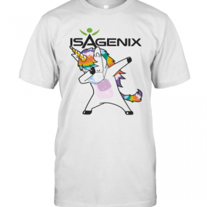 Dabbing Unicorn Mask Isagenix Logo Coronavirus T-Shirt