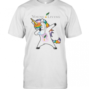 Dabbing Unicorn Mask Young Living Logo Coronavirus T-Shirt