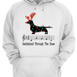 Dachshund Through The Snow Christmas Lights shirt 3