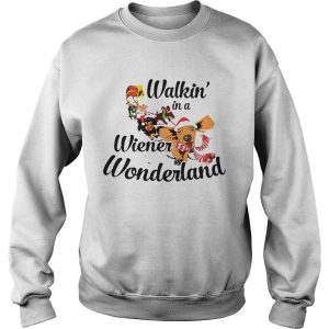 Dachshund Walkin In A Wiener Wonderland shirt 3