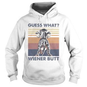 Dachshund guess what weiner butt vintage retro shirt 1