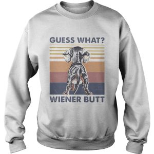 Dachshund guess what weiner butt vintage retro shirt 2