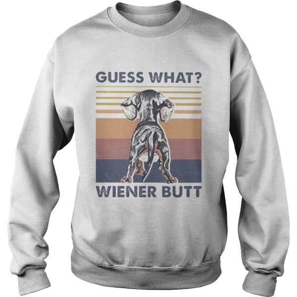 Dachshund guess what weiner butt vintage retro shirt