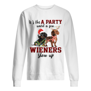 Dachshund it’s not a party until a few wieners show up christmas shirt