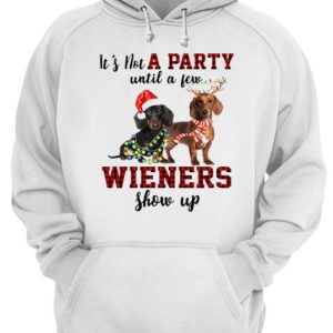 Dachshund its not a party until a few wieners show up christmas shirt 3