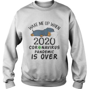 Dachshund wear mask wake me up 2020 coronavirus pandemic is over covid19 shirt