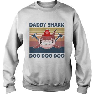 Daddy shark doo doo doo vintage retro shirt 2