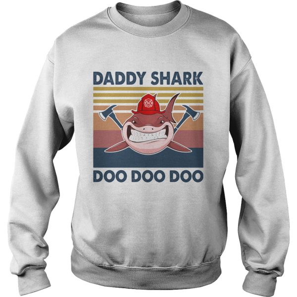 Daddy shark doo doo doo vintage retro shirt