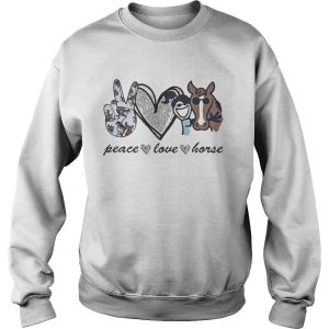 Diamond peace love horse shirt 2