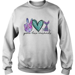 Diamond peace love mermaids shirt 2