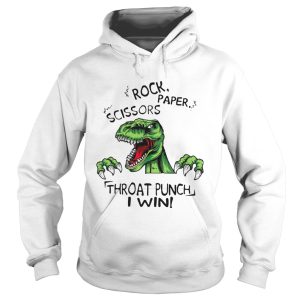 Dinosaur T Rex Rock Paper Scissors Throat Punch I Win shirt 1