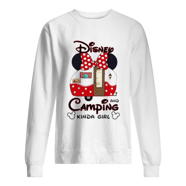 Disney minnie mouse and camping kinda girl shirt