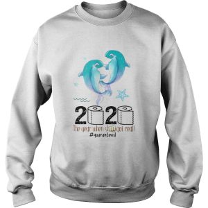 Dolphins 2020 the year when shit got real quarantined toilet paper covid19 shirt 2