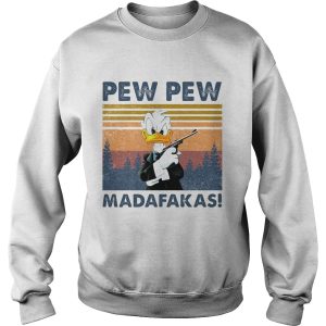 Donald duck pew pew madafakas vintage retro shirt