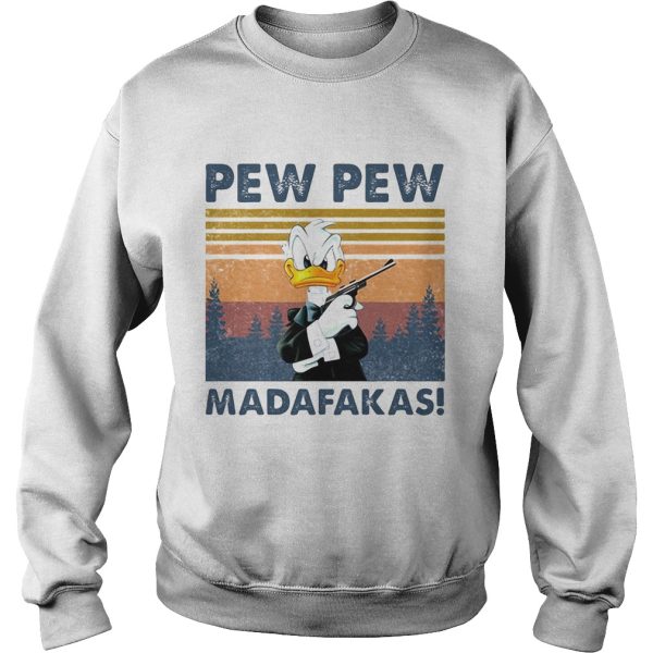 Donald duck pew pew madafakas vintage retro shirt