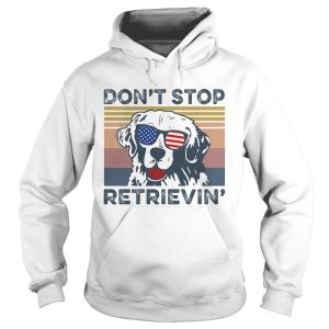 Dont Stop Retrievin Dog Golden Vintage Retro Independence Day shirt 1