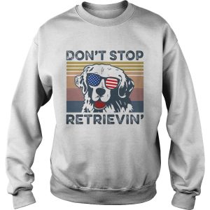 Dont Stop Retrievin Dog Golden Vintage Retro Independence Day shirt 2