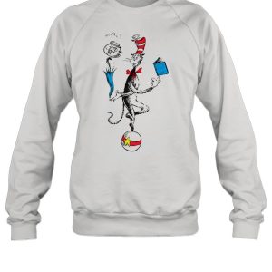 Dr Seuss The Cat In The Hat Balancing Act Raglan Baseball Shirt 2