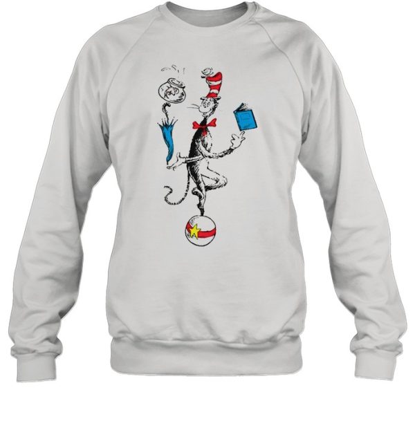 Dr. Seuss The Cat In The Hat Balancing Act Raglan Baseball Shirt