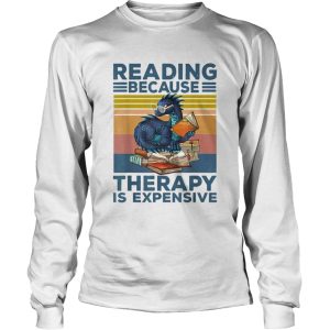 Dragon Reading Books because Therapy is expensive vintage shirt 2