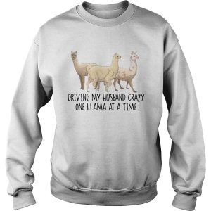 Driving my Husband crazy one llama at a time cute shirt 2