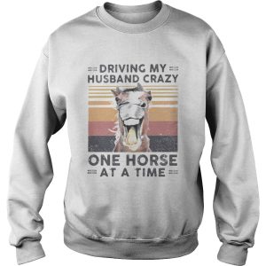 Driving my husband crazy one horse at a time vintage retro shirt 2