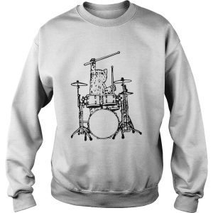 Drummer Cat Music Lover Musician Playing The Drums shirt 2