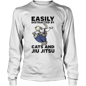 Easily Distracted By Cats And Jiu Jitsu shirt 2