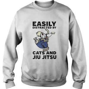 Easily Distracted By Cats And Jiu Jitsu shirt 3