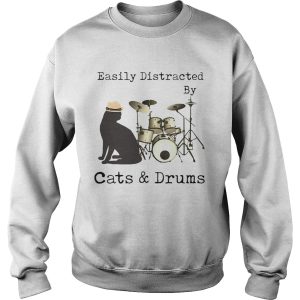 Easily Distracted By Cats and Drums shirt 2