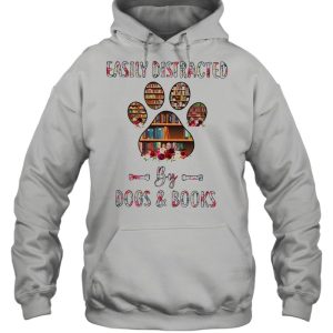 Easily Distracted By Dogs And Books shirt 3