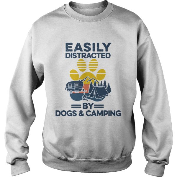 Easily Distracted By Dogs And Campers Vintage shirt