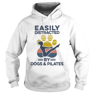 Easily Distracted By Dogs And Pilates Footprint Vintage Retro shirt 1